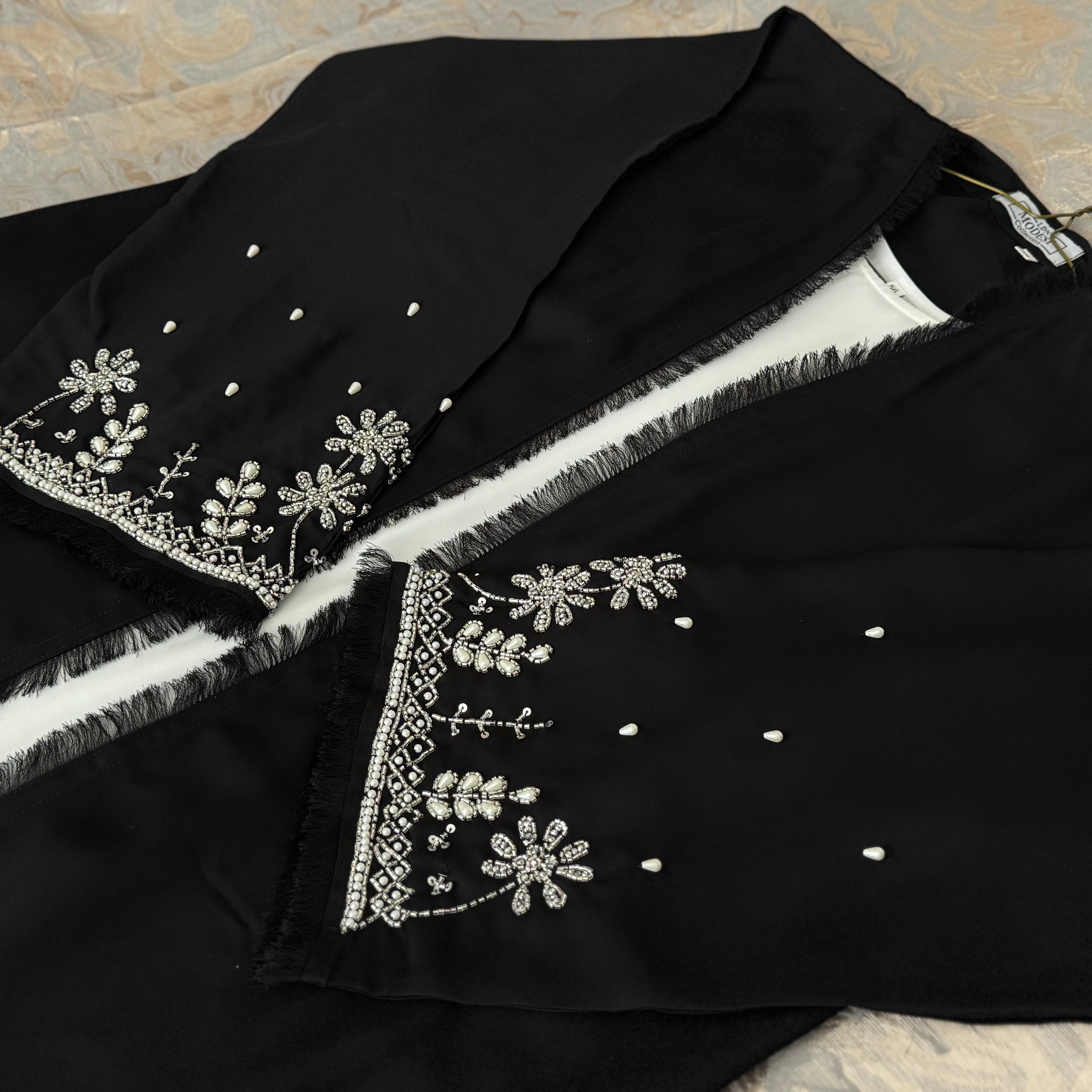 SULTANA - Luxury 4 Piece Sleeve Embellishment Abaya with Inner Belt and Scarf Included